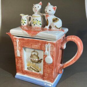 Andrea By Sadek - Kittens Lidded - Teapot (457)
